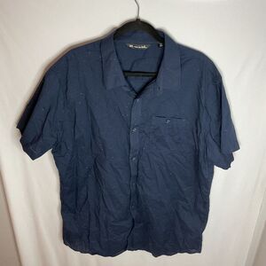 Travis Matthew‎ Studebaker Shirt Mens XXL Blue Dark Short Sleeve Speckled 2XL